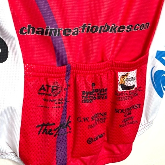 🔥 Canari Full Zip Mens Cycling Jersey M Red - Picture 5 of 6